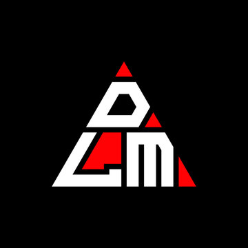 DLM triangle letter logo design with triangle shape. DLM triangle logo design monogram. DLM triangle vector logo template with red color. DLM triangular logo Simple, Elegant, and Luxurious Logo. DLM 