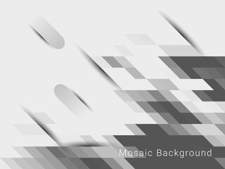 Abstract grey and white geometric stylish mosaic modern background design