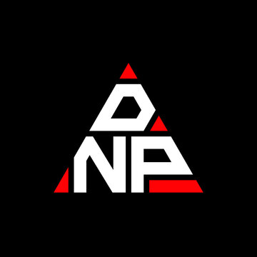 DNP triangle letter logo design with triangle shape. DNP triangle logo design monogram. DNP triangle vector logo template with red color. DNP triangular logo Simple, Elegant, and Luxurious Logo. DNP 