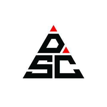 DSC triangle letter logo design with triangle shape. DSC triangle logo design monogram. DSC triangle vector logo template with red color. DSC triangular logo Simple, Elegant, and Luxurious Logo. DSC 