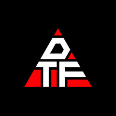 DTF triangle letter logo design with triangle shape. DTF triangle logo design monogram. DTF triangle vector logo template with red color. DTF triangular logo Simple, Elegant, and Luxurious Logo. DTF 