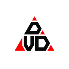 DVD triangle letter logo design with triangle shape. DVD triangle logo design monogram. DVD triangle vector logo template with red color. DVD triangular logo Simple, Elegant, and Luxurious Logo. DVD 