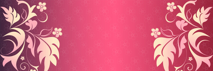 vector abstract floral background with gradient style suitable for beauty companies