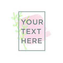 beautifull natural background and logo