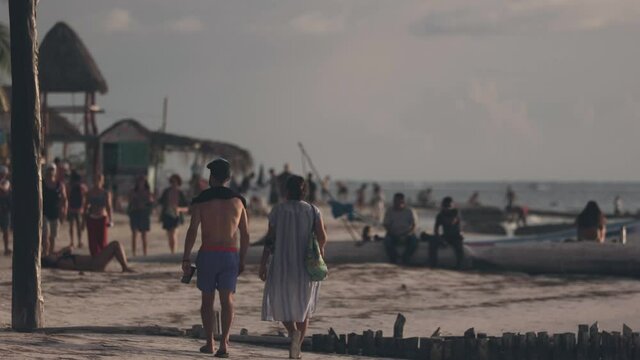 Beautiful beach on Holbox Island, Mexico.