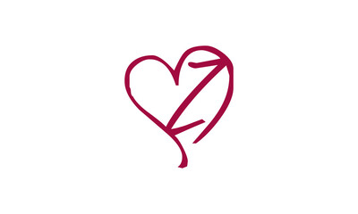 Letter Z Minimalist Floral logo design template