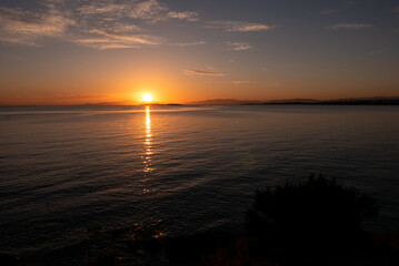 sunset over the sea