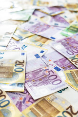 Euro banknotes. European money currency.