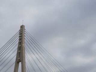 Bridge of the Spanish navy with copy space in Fuengirola, Costa del Sol, Spain