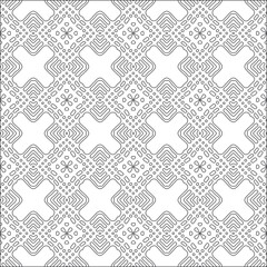 Vector geometric pattern. Repeating elements stylish background abstract ornament for wallpapers and backgrounds. Black and white pattern.