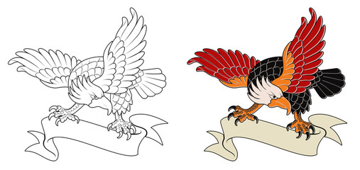 eagle tattoo outline art ideas old school 올드스쿨 문신도안 건대타투 03