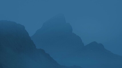 Misty Mountains With Birds Circling