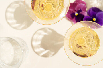 Champagne and grass styled stock scene