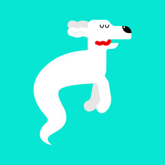 Ghost dog isolated. Pet phantom vector illustration