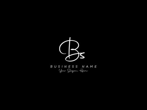 Letter BS Logo, handwritten signature bs logo icon vector for business or your brand