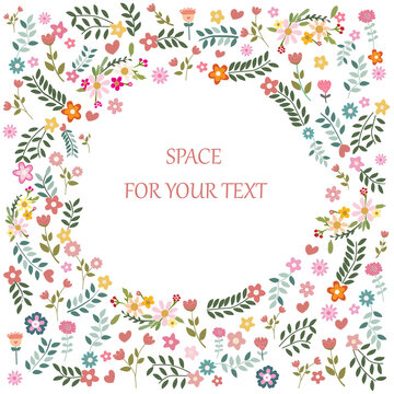 Fondo de flores con espacio para texto.
