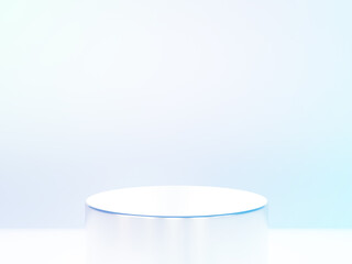 The podium is realistic. 3d rendering.