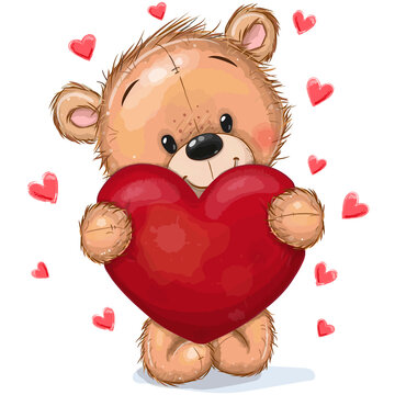 Teddy with heart sale