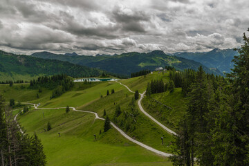 Austria mountains near Sankt Johann im Pongau in cloudy day