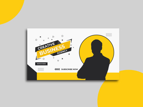 Business Agency  youtube thumbnai with vector