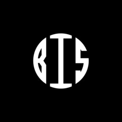 BIS letter logo design. BIS letter in circle shape. BIS Creative three letter logo. Logo with three letters. BIS circle logo. BIS letter vector design logo  