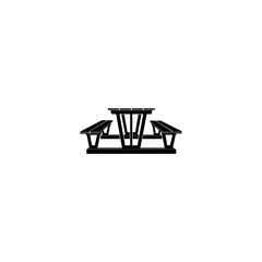 Fototapeta premium Picnic table icon