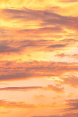The golden sky is very beautiful