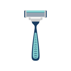 shaving razor isolated on white, vector illustration