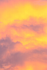 The golden sky is very beautiful