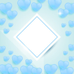 Love balloon with heart balloon floating, Happy Valentine's Day banners, 3d realistic paper art style. Vector symbols of love for Happy Women's, Mother's, Valentine's Day, birthday greeting card
