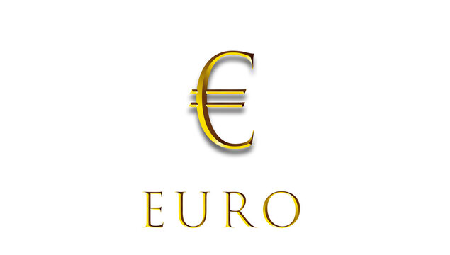 Symbol of Euro in Golden Colour. Euro currency symbols, currency text for italy, spain, australia etc.