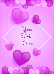 Light pink purple vector layout with sweet hearts. Illustration with hearts in love concept for valentine's day. Beautiful design for your business advert of anniversary.