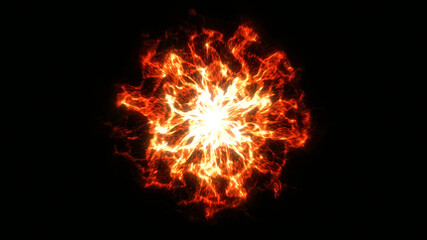 Fototapeta na wymiar Abstract glowing plasma burst. Energy explosion flame wave