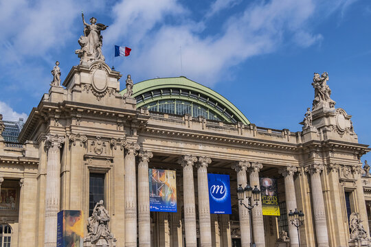 Grand Palais - One Of The Most Iconic Parisian Monuments, Built For 1900 Exposition Universelle. Grand Palais - Now Historic Site, Exhibition Hall And Museum. PARIS, FRANCE. June 8, 2018.