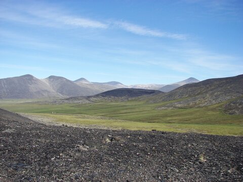 Severe Arctic Landscape with Mountains