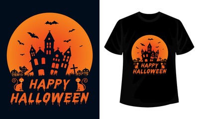 Halloween Background T shirt Design