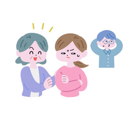 お節介な姑と、見て見ぬふりをする夫にイラつく妻