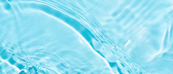 Blurry transparent blue colors transparent calm water surface texture. Trendy abstract nature...