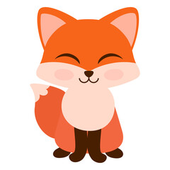 Cute fox face. Cartoon design. Animal character. Vector illustration.