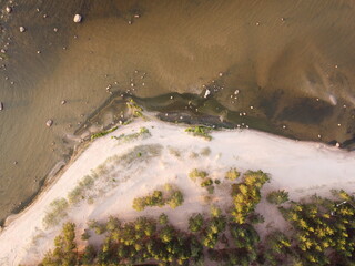 Gulf of Finland beach summer aerial photo