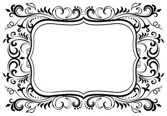 Ornamental elegant floral baroque frame