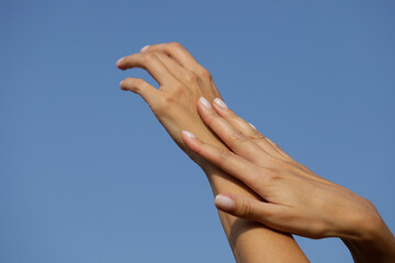 Fototapeta na wymiar People. Life. Hands concept. Finger.