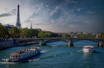View over River Seine in Paris