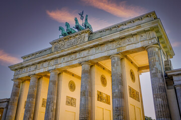 Fototapeta premium Famous Brandenburg Gate in Berlin called Brandenburger Tor