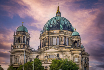 Fototapeta na wymiar Berlin Cathedral church called Berliner Dom