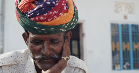 Senior Indian male wearing a turban