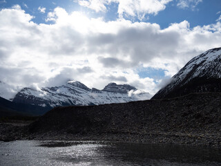 Rocky mountain in Alberta, British Columbia Canada landscape view
