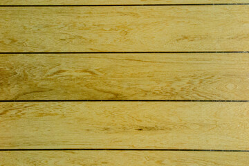 Yellow wooden horizontal planks surface texture in full frame.