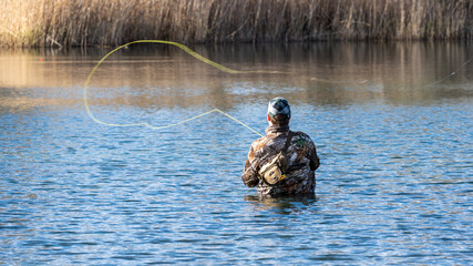 Fly Fishing, Island Lake State Park, Michigan