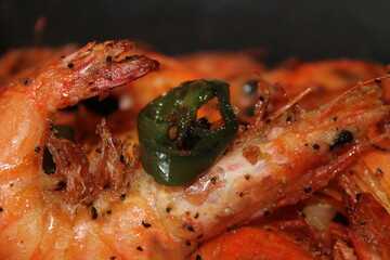 fried shrimp with Jalapeno 
